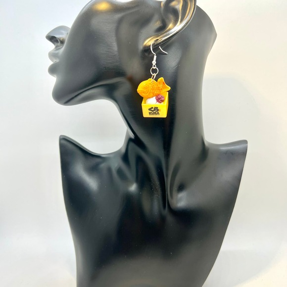 Taiyaki Bowl Earrings - Japanese Earrings - Anime Earrings - Foodie Earrings - Picture 7 of 9